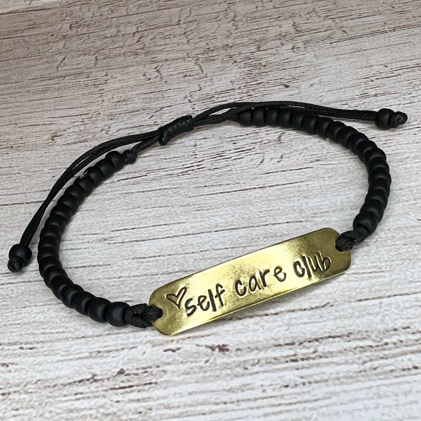 Custom Brass Bar Bracelet w/charm